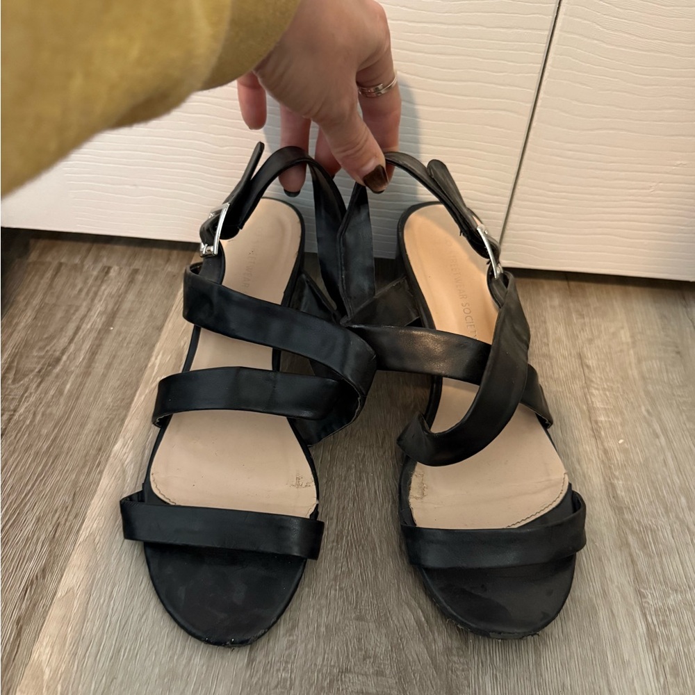 Streetwear Society Black Strappy Sandals